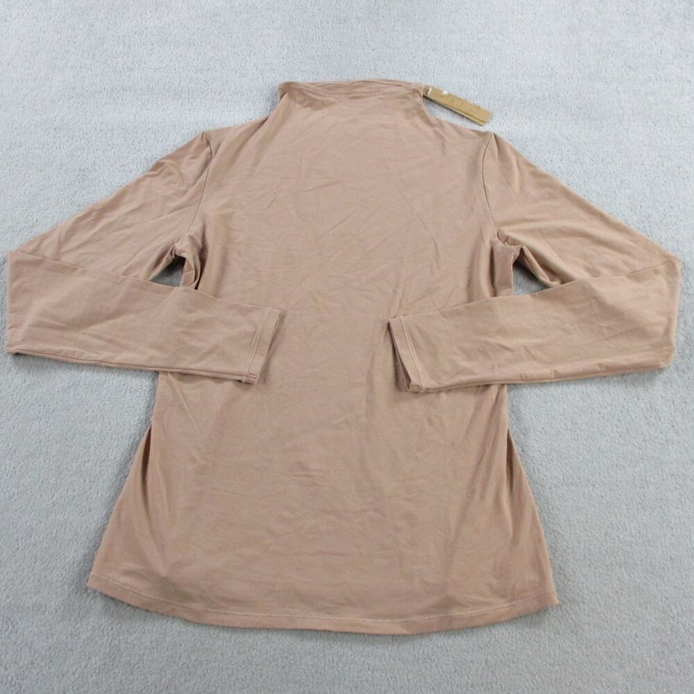 SKIMS Fits Everybody Turtleneck Top Womens Large Sienna Brown Long Sleeve NWT - Picture 2 of 9